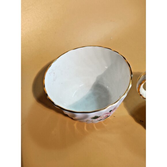 Antique Aynsley Cream & Sugar Set Floral Pattern C1293 - 1930's - Picture 5 of 16